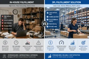 Pick and pack 3PL fulfillment cost comparison versus in-house order fulfillment