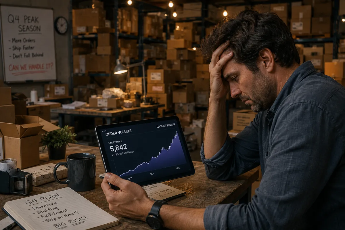 Business owner overwhelmed by peak season fulfillment volume, sign it is time to switch to a 3PL